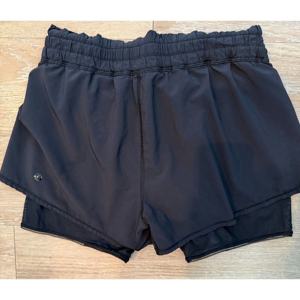 Lululemon Black Running Shorts Size 6 - Picture 2 of 8